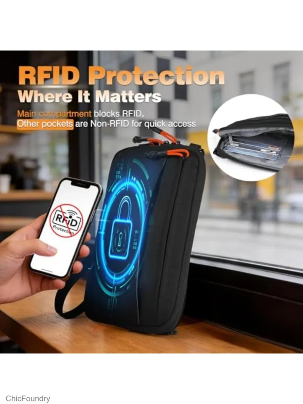 N/A compact wristlet